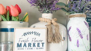 Eight Lavender Farmhouse Dollar Store Decor DIYS 💜