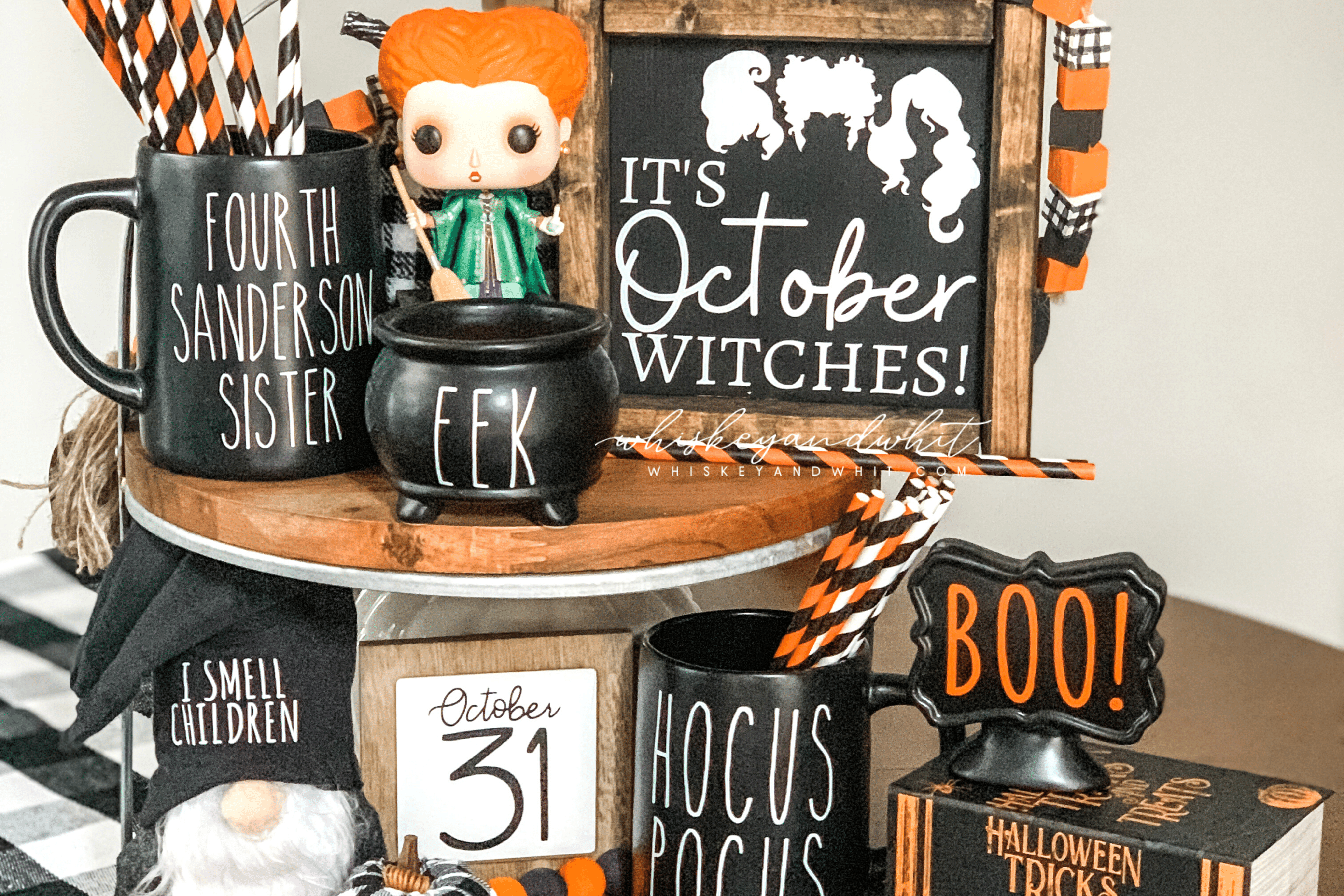 Hocus Pocus Halloween DIY Decor | Tiered Tray Styling Tips & Hacks ...