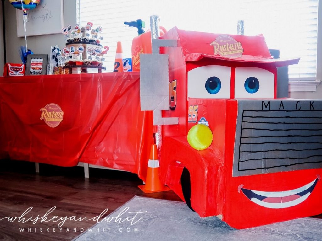 Disney Pixar's Cars DIY Kids Birthday Party - DIY Mack Truck Cardboard