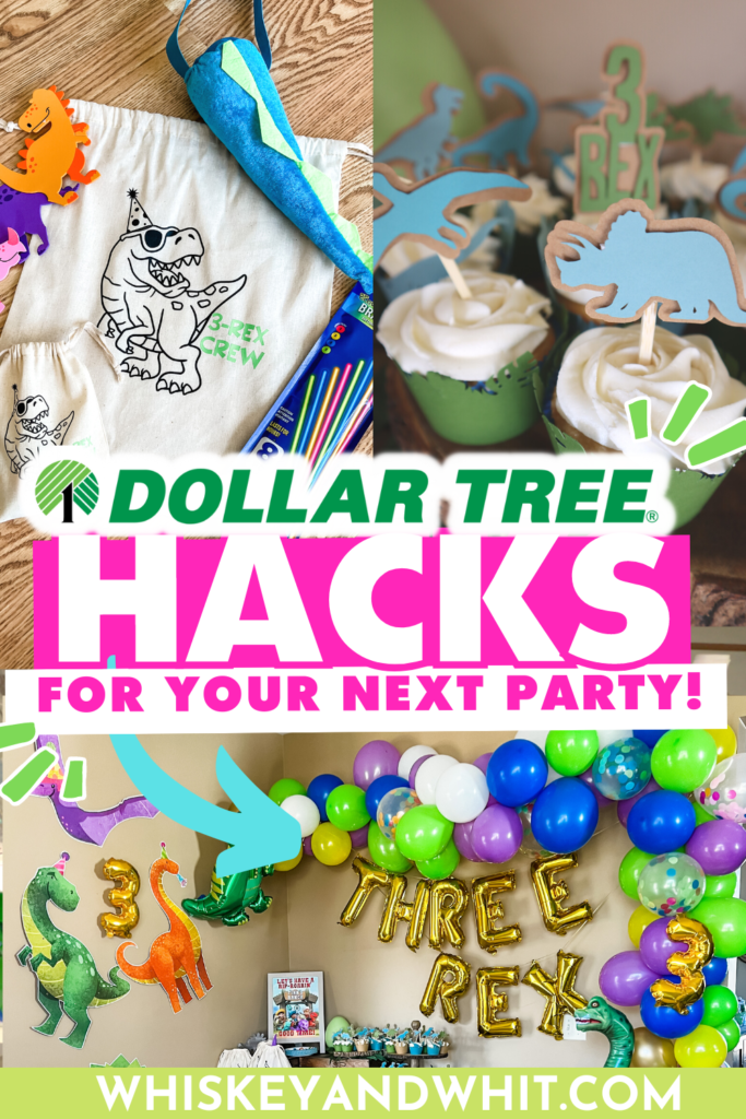 DIY Dollar Tree Dinosaur Party Ideas - how to make a balloon garland