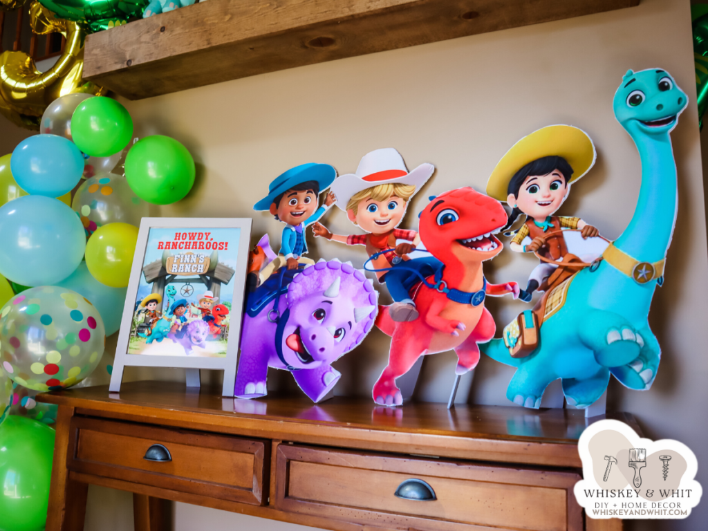 DIY Dollar Tree Dinosaur Party Ideas, how to make Cutout 3D Dino Ranch Characters