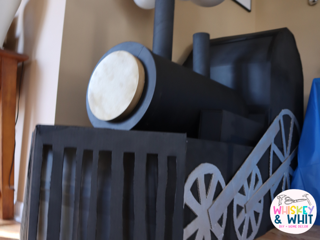 DIY Train Birthday Party Decoration Ideas - how to make a cardboard Polar Express Train