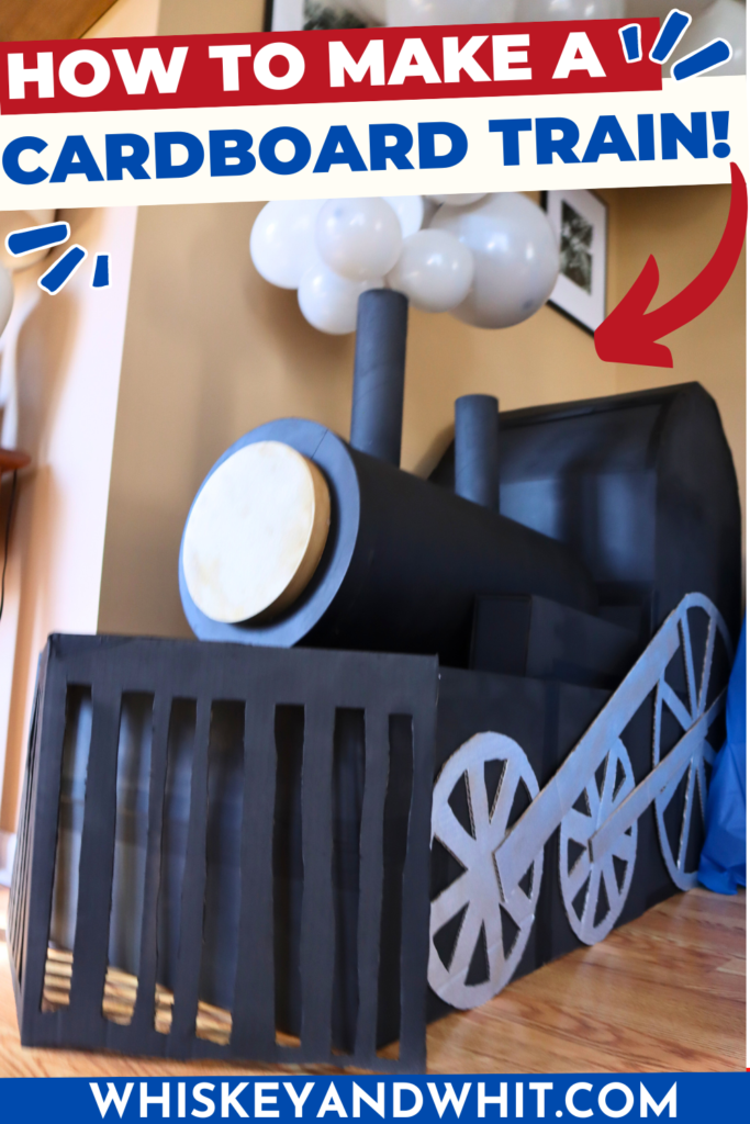 DIY Train Birthday Party Decoration Ideas - how to make a cardboard Polar Express Train